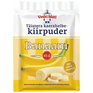 Veski Mati täistera kaerahelbekiirpuder Banaani 45g