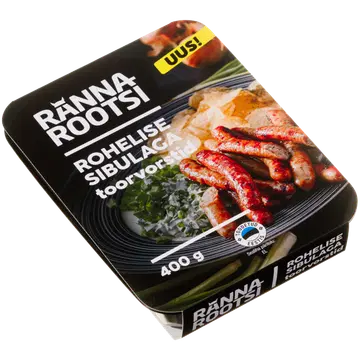 Rannarootsi Rohelise sibulaga toorvorstid 400g