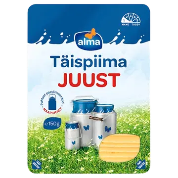 Alma Täispiimast juust, viilutatud, 150 g