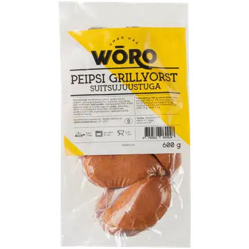 Wõro Peipsi Grillvorst Suitsujuustuga 600G