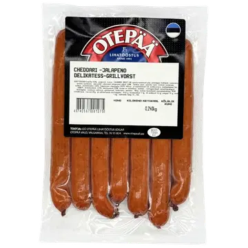 Otepää Lihatööstus Cheddari-jalapeno delikatess-grillvorstid 240g