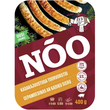 Nõo Kadakajuustuga toorvorstid 400g