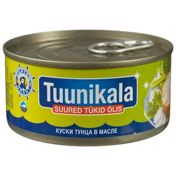 Kapten Grant tuunikala suured tükid õlis 185 g