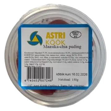 Astri Maasika-chia puding 130g