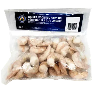 Kapten Grant Kooritud Krevetid Toored 400 g