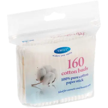 Smile vatitikud paberpulgaga kiles 160tk