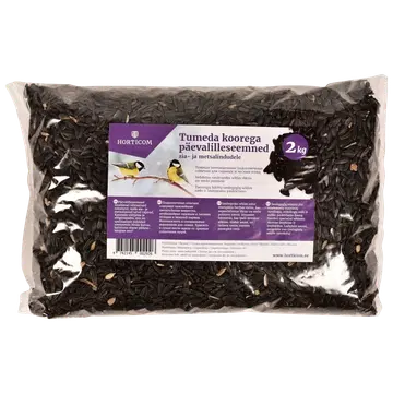 Horticom tumeda koorega päevalilleseemned lindudele 2kg