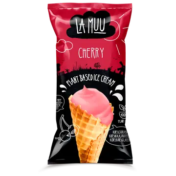 La Muu Kirsi-Koorejäätis vahvlikoonuses 165ml/87 g