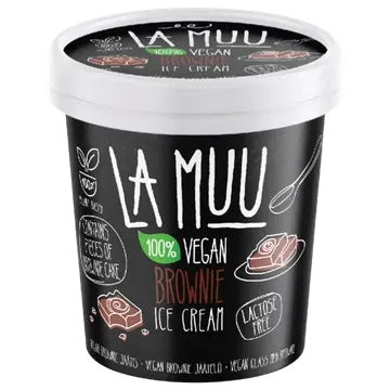 La Muu Browniejäätis röstitud metsapähkliga 250g/500 ml taimne