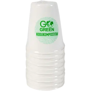 Go Green suhkruroost topsid 250ml (kodukompostitavad), 10tk