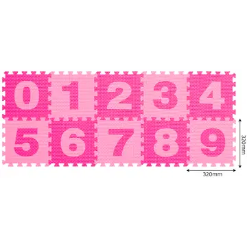 Põrandapuzzle numbrid roosa