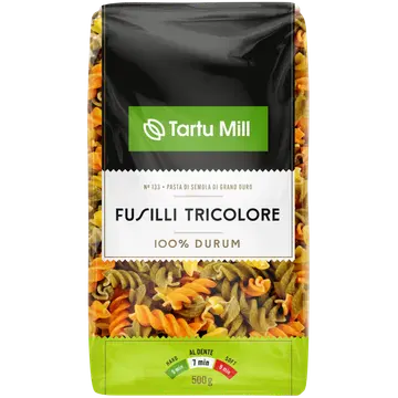 Tartu Mill durum pasta fusilli tricolore 500g