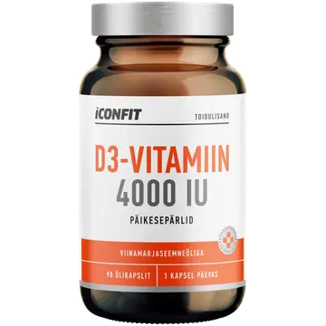 ICONFIT Vitamiin D3 4000 IU, N90