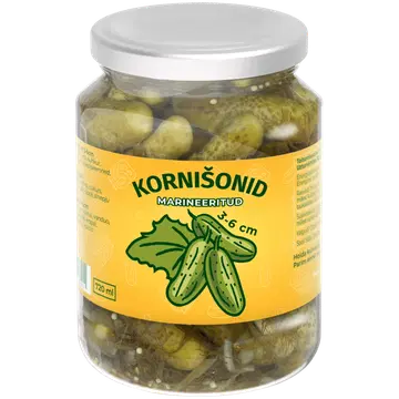 Greem kornišonid 3-6 cm 720 ml/370g
