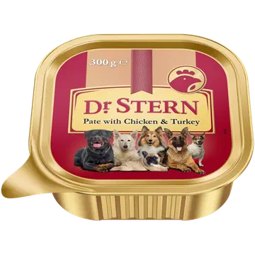 Dr.Stern kana ja linnuliha pasteet koertele 300g alu cup