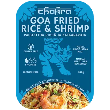 Goa praetud riis krevettidega 400g