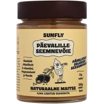 Sunfly päevalilleseemnevõie naturaalne ilma lisatud suhkruta, 330g