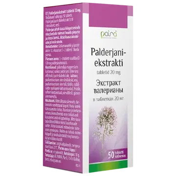 Paira palderjani ekstrakt. 20MG TAB N50