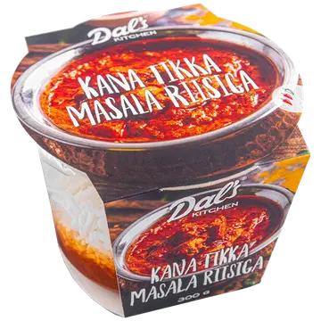 Dals Kitchen Kana Tikka Masala Riisiga 300 G