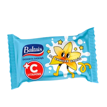 Baltais Glasuuritud vanillimaitseline dessert C-vitamiiniga 38g