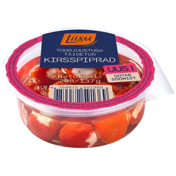 Liisu toorjuustuga täidetud kirsspaprika, 200g