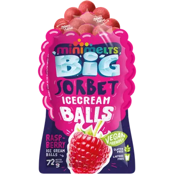 Minimelts Big Vaarikamaitselised Sorbetipallid 72 g