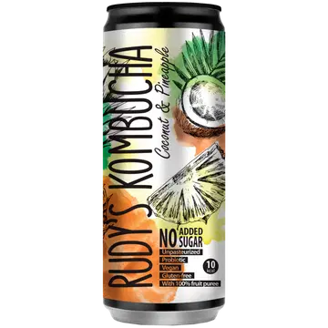 Rudy's Kombucha coconut & pineapple 330ml