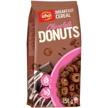 Oho hommikusöök Chocolate Donuts 150g
