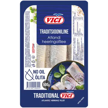 Vici Heeringafilee Traditsioonil. Õlita 500G