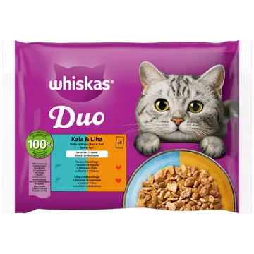 Whiskas Täissööt Pouch Tasty Duo Kala ja Liha 85g
