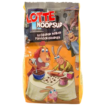 Lotte krõbedad helbed piimashokolaadiga Nööpsud, 225 g