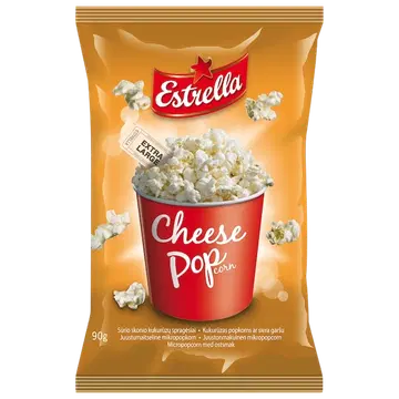 ESTRELLA Mikropopkorn juustumaitseline 90 g