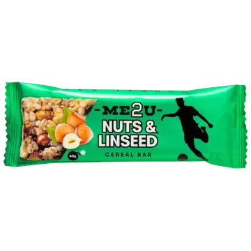 ME2U teraviljabatoon Pähklid ja linaseemned 45 g