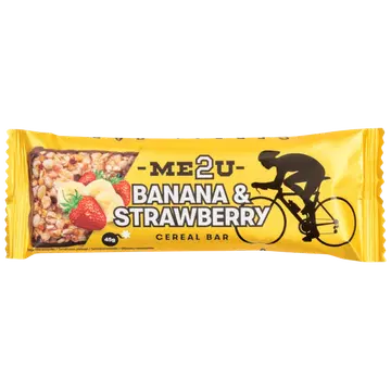 ME2U teraviljabatoon Banaan & Maasikas 45 g