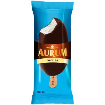 Aurum Vanillijäätis Kakaoglasuuriga 100 ml