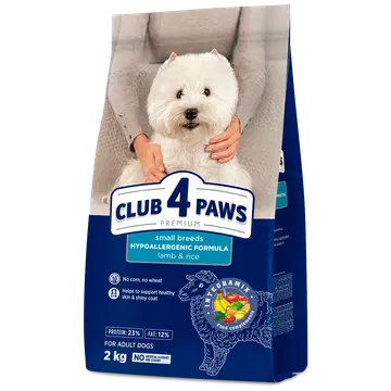 CLUB4PAWS Premium kuivtoit väikest tõugu koertele lambaliha ja riisiga 0.9kg