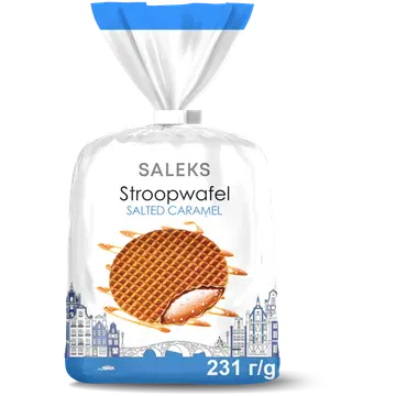 Saleks vahvel stroopwafel soolakaramelli 231g