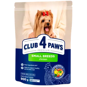 Club4Paws Premium kuivtoit kanaga täiskasv., väikest tõugu koertele, 0.9kg