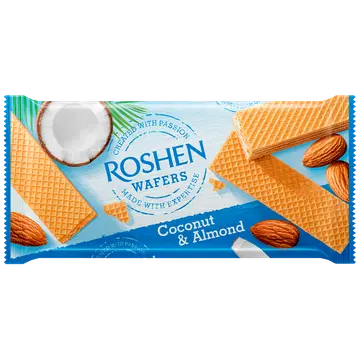Roshen vahvlid kookose- ja mandlimaitselise kreemiga 216g