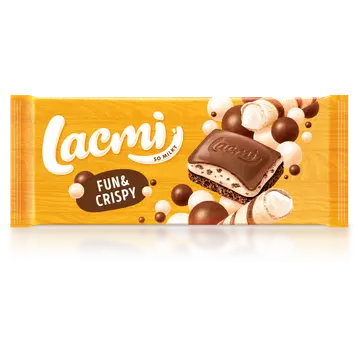 Roshen piimašokolaad Lacmi Fun&Crispy 85G