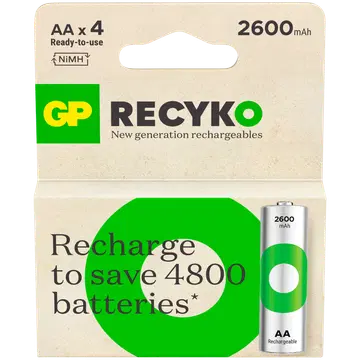 GP laetavad patareid nimh aa 2600mah 4tk