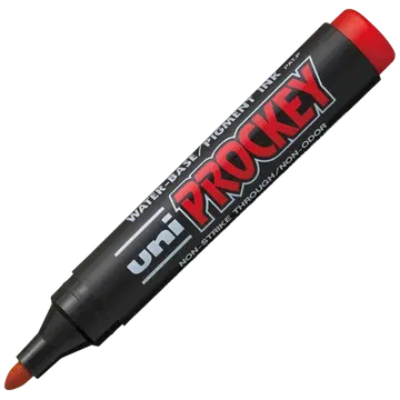 Uni prockey marker pm-122, veekindel, ümar ots 1,5-2 mm, punane