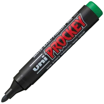 Uni prockey marker pm-122, veekindel, ümar ots 1,5-2 mm, roheline