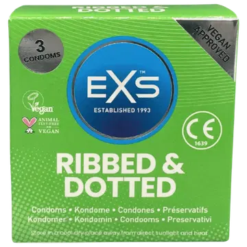 EXS Ribbed&Dotted kondoomid 3tk