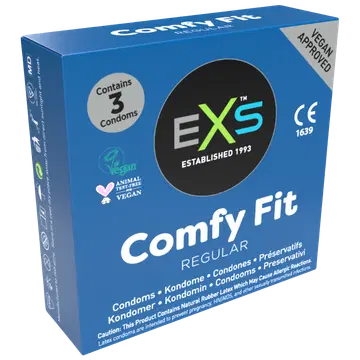 EXS Comfy Fit Regular kondoomid 3tk