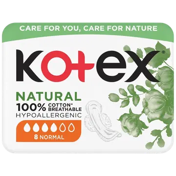 Hügieeniside Kotex Natural Normal 8tk
