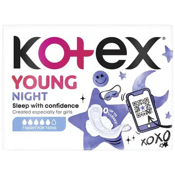 Hügieeniside Kotex Young Night 7tk