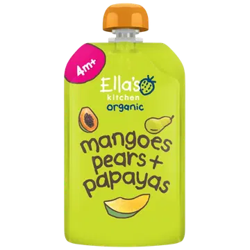 Ella's Kitchen mango-pirni-papaiapüree mahe 4k+ 120g
