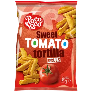 Poco Loco Rolls maisisnäkk tomatimaitseline 125 g