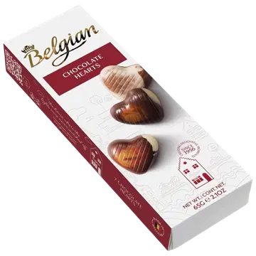Belgian Hearts pralineekreemiga kompvekid Südamed 65 g